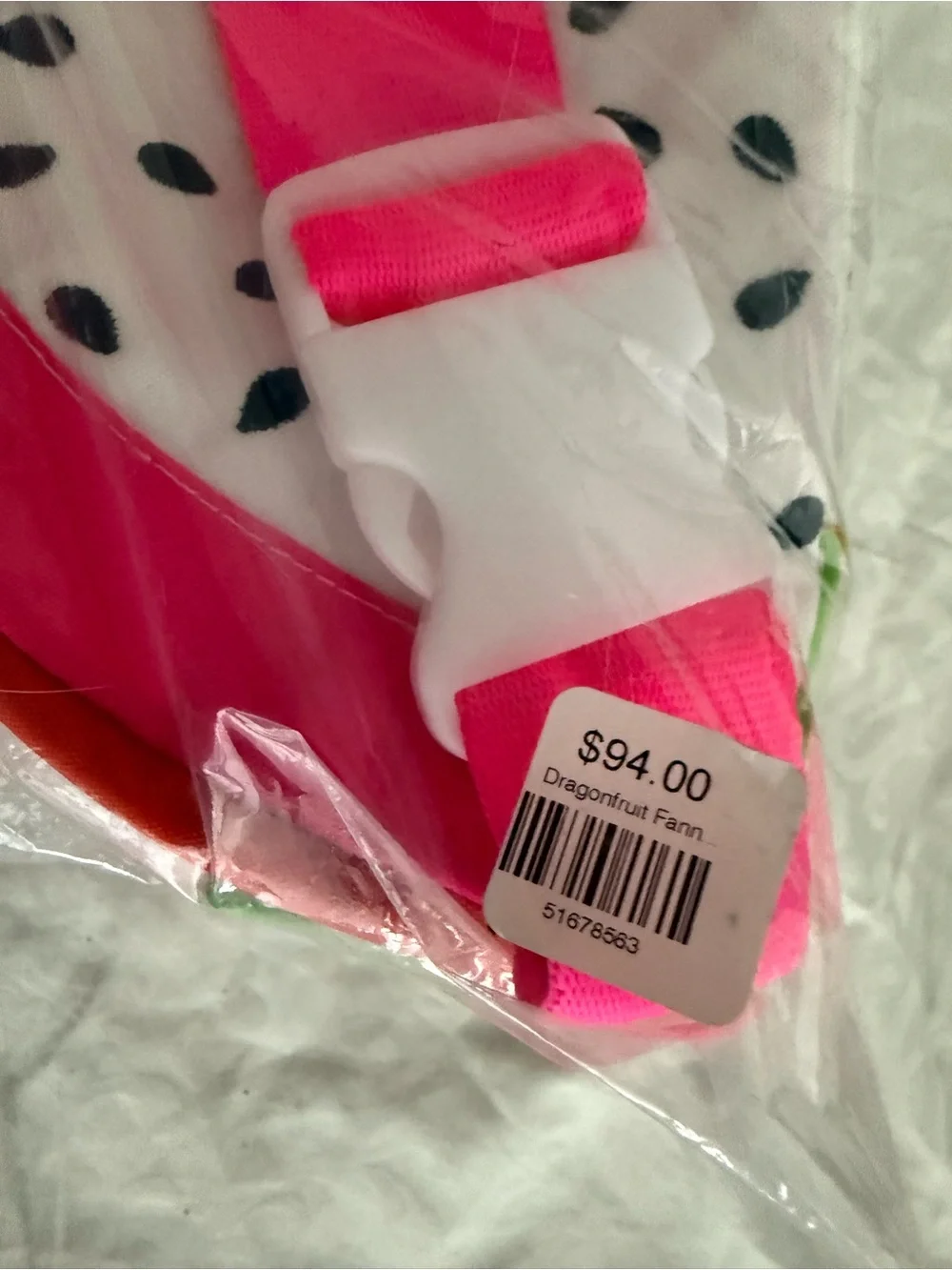 Mokuyobi brand Zip Pouch - dragonfruit fanny pack unopened